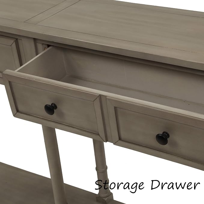Merax Retro Console Table Sofa Table - Image 6