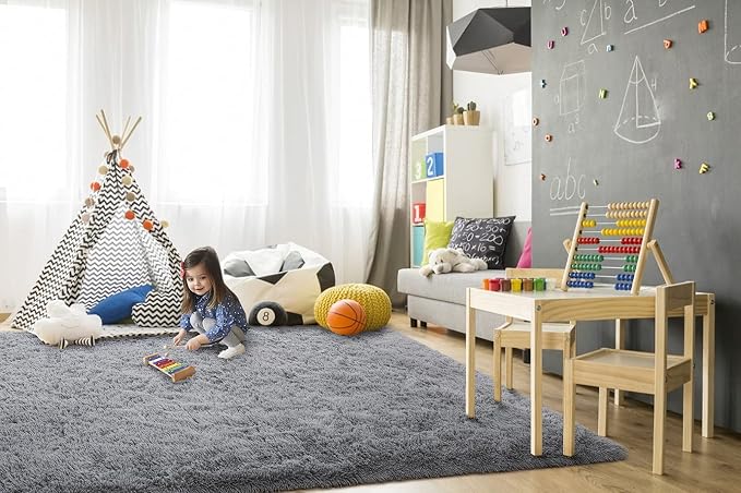 TWINNIS Super Soft Shaggy Rugs Fluffy Carpets, 8x10 Feet, Indoor Modern Plush - Image 4