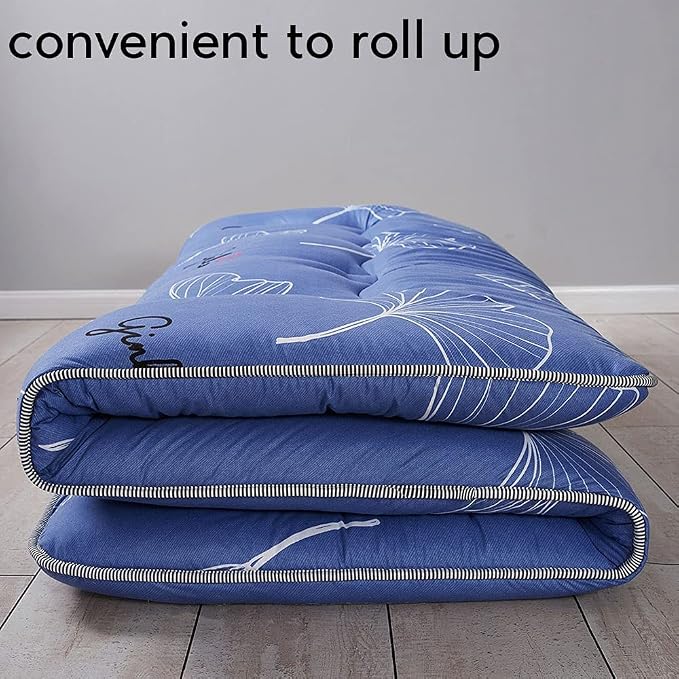 MAXYOYO Leaf Printed Japanese Futon Floor Mattress, Thicken Sleeping Pad Floor - Image 3