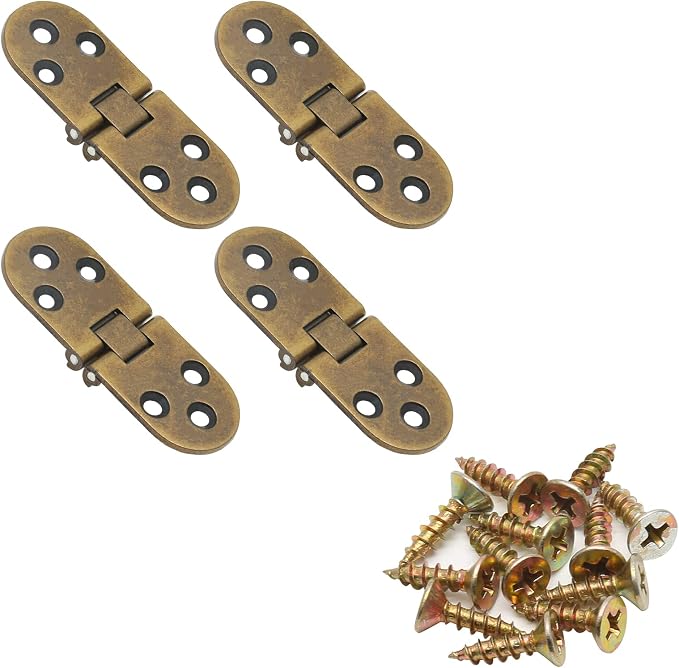 Piutouyar 4PCS Bronze Butler Tray Hinge, Heavy Duty Folding Flip Top Hinge 180 - Image 7