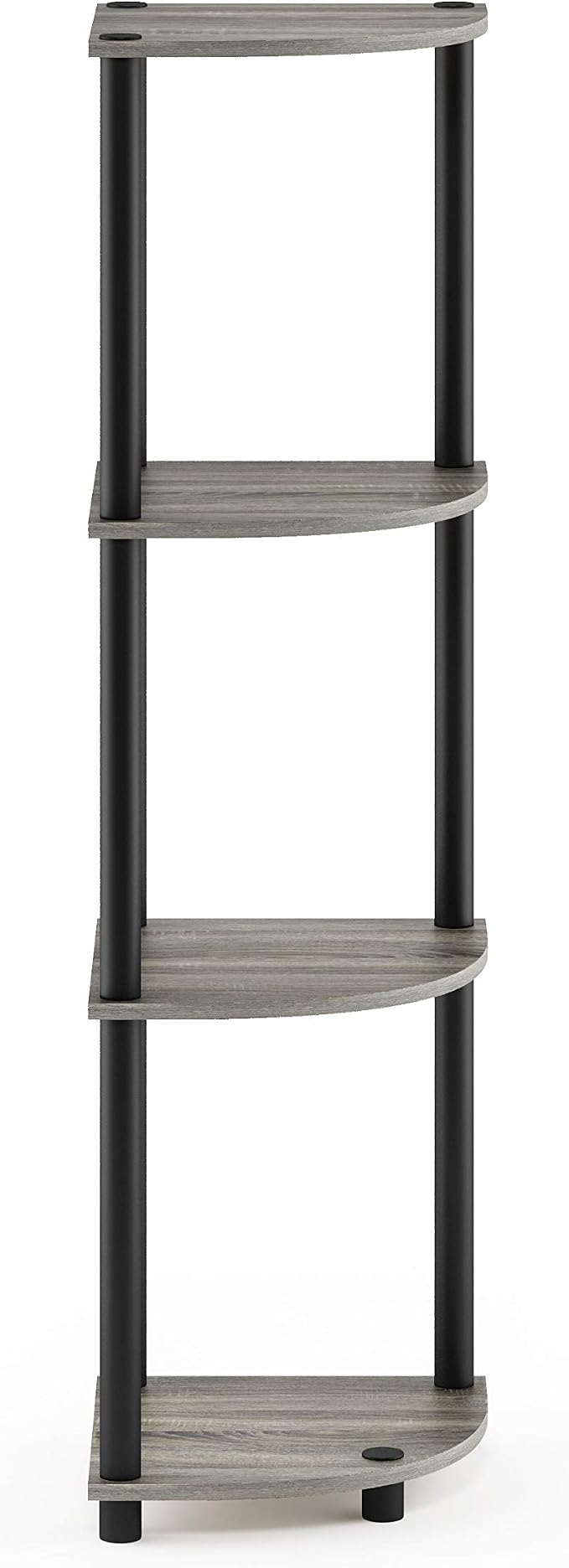 Furinno TURN-N-TUBE Corner Shelf, 4-Tier Corner Bookshelf, Display Storage - Image 7