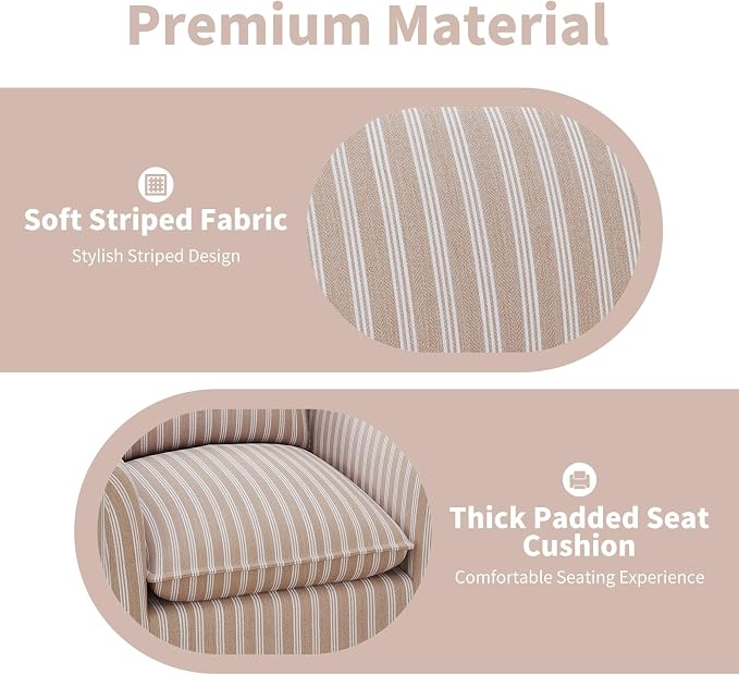 INZOY Swivel Accent Square Chair - Image 4