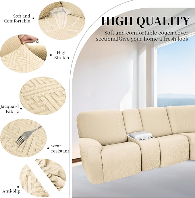 100% Waterproof Sectional Recliner Couch Covers - Image 6