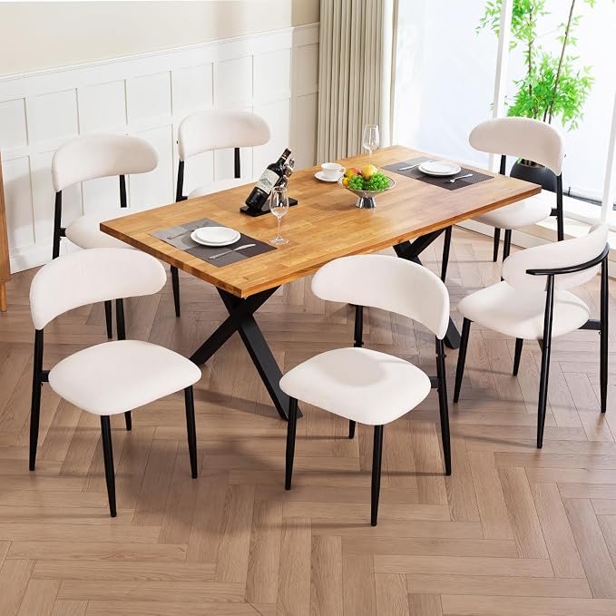 UVV Dining Chairs Set of 8, Metal Kitchen Chairs - Image 4