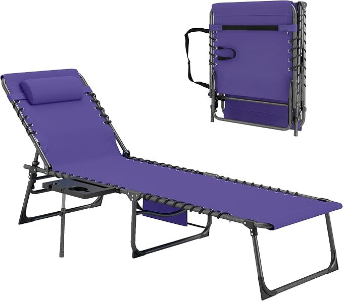 Outsunny Folding Chaise Lounge Chair Outdoor Tanning Chair by Outsunny