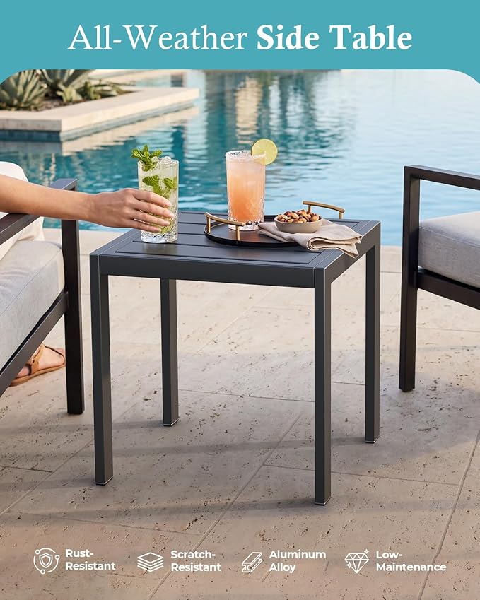 Ciokea Aluminum Foldable Lounge Chairs Set of 4 - Image 8