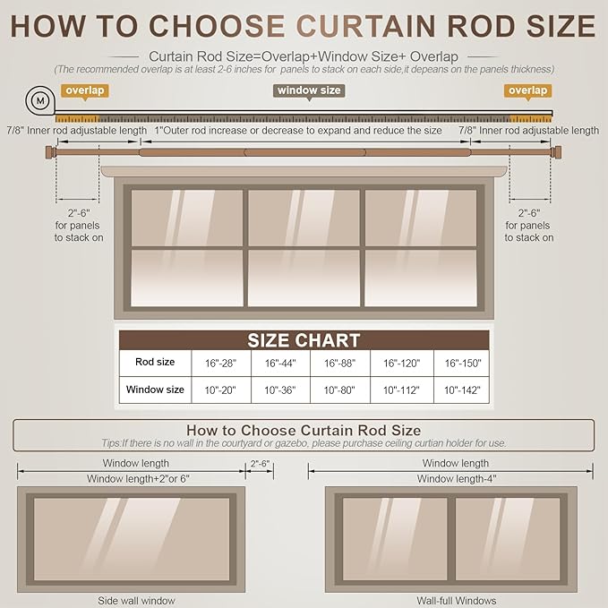 Lootkell Modern Black Curtain Rods - Image 8