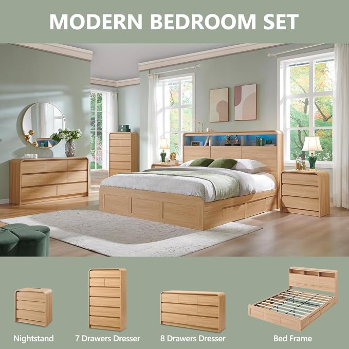 Aitjunz Modern 7 Drawers Dresser - Image 6