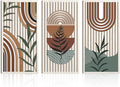 IARTTOP Large Boho Wood Wall Art 16x32 Inch Mid Century Modern Bohemian Wooden by IARTTOP