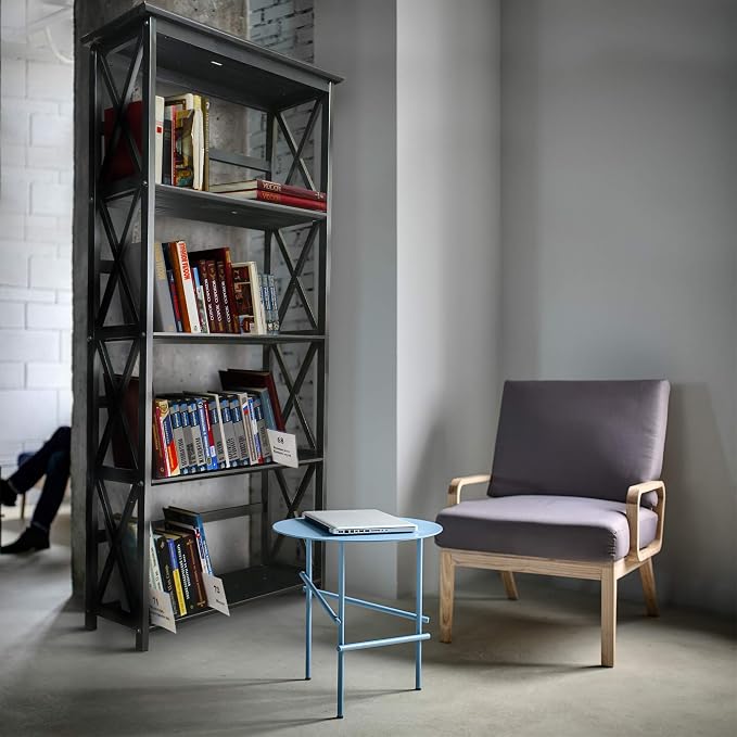 Montego 5-Shelf Bookcase-Black - Image 2