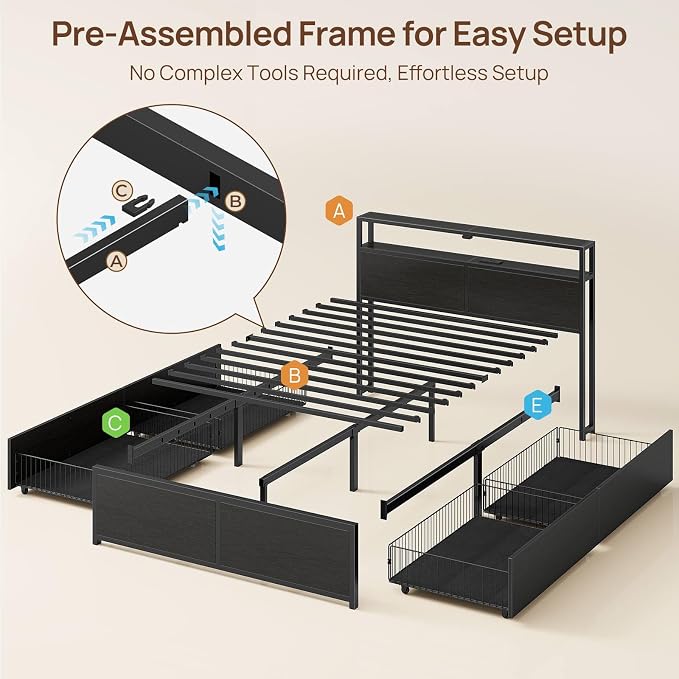 Rolanstar Full Size Bed Frame - Image 3