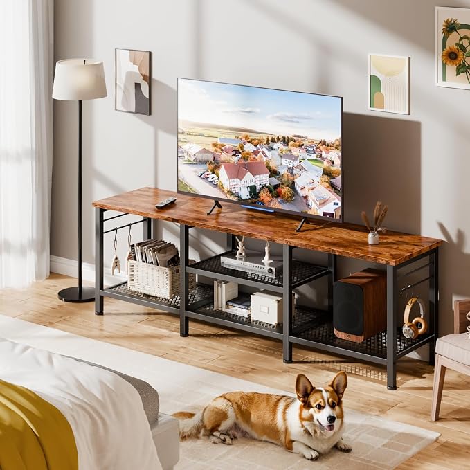 Furologee TV Stand for TVs up to 65 Inch, Entertainment Center - Image 5
