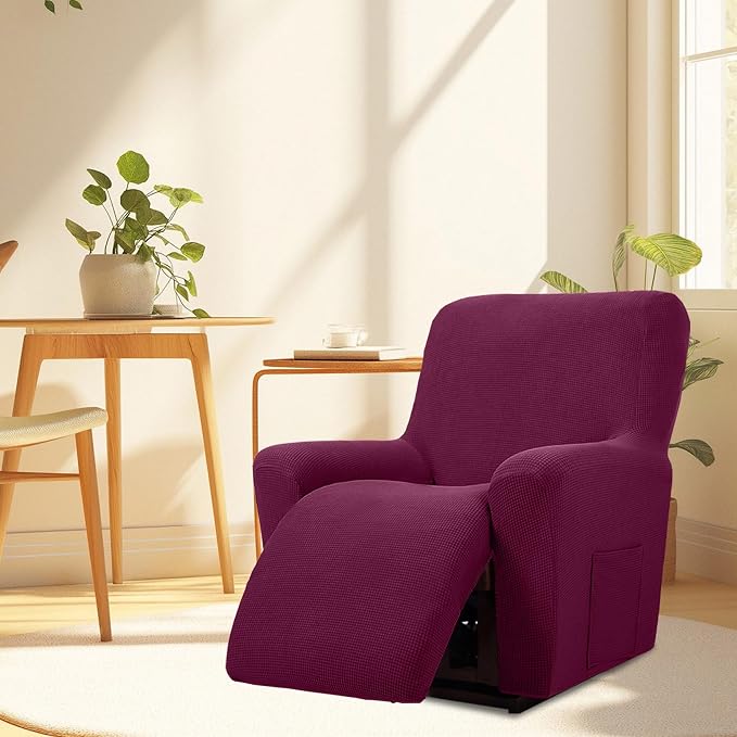 Cupuamon Recliner Chair Covers, Lazy Boy Recliner Covers Stretch Reclining - Image 7