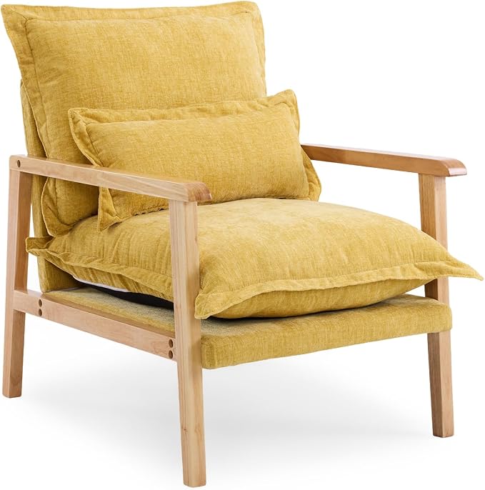 VINGLI Mid-Century Modern Cloud Accent Armchair - Image 9
