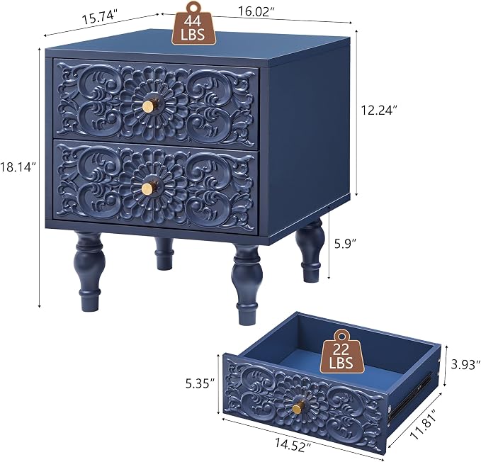 Nightstand, Farmhouse Bedside Table - Image 3