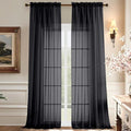 Aiyufeng 108 Inch Black Sheer Window Curtains by Aiyufeng