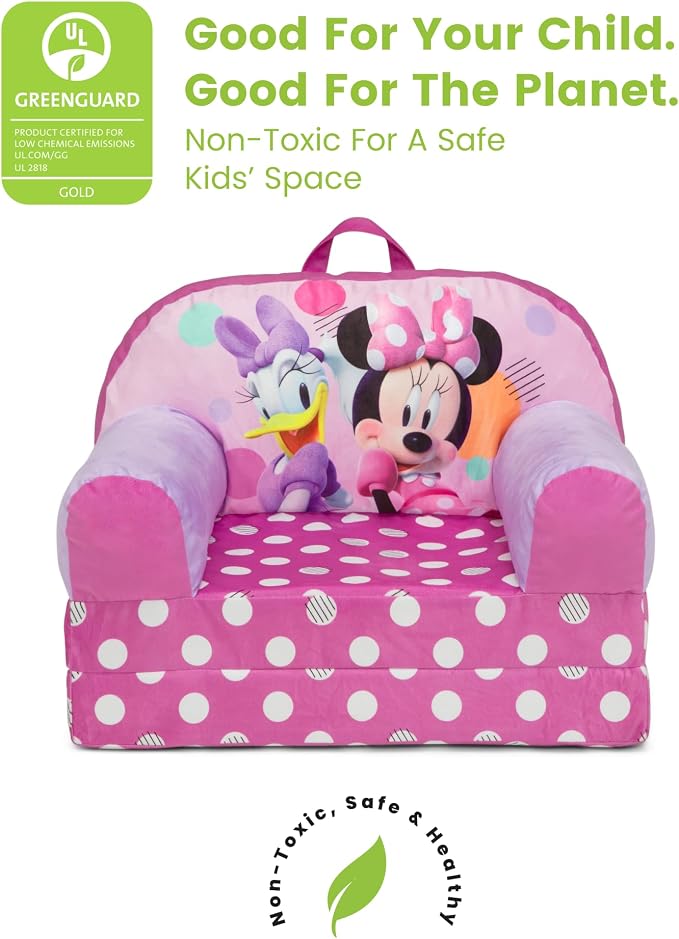 Delta Children - Minnie Mouse Cozee Buddy Flip-Out Kids Chair - Image 7