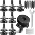 MROCO Adjustable Leveling Feet, 3/8"-16 Thread T-Nut Kit Furniture Levelers by MROCO
