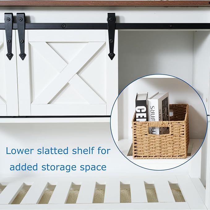 White Farmhouse Entryway Table, Rustic Hallway Table - Image 5