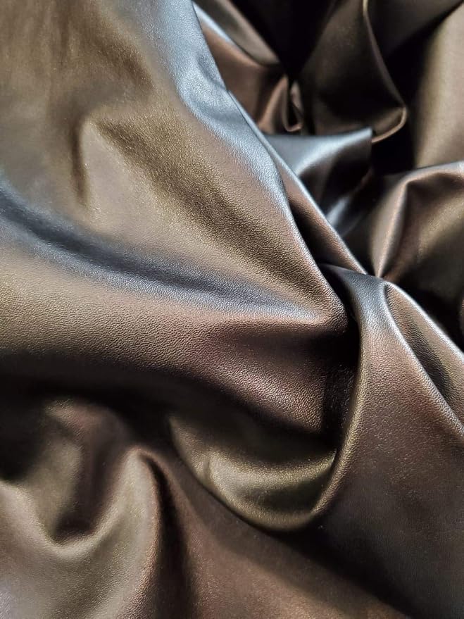 NAT Leathers™ | Black Stretch Super Soft Faux Vegan Leather PU | by The Yard - Image 5
