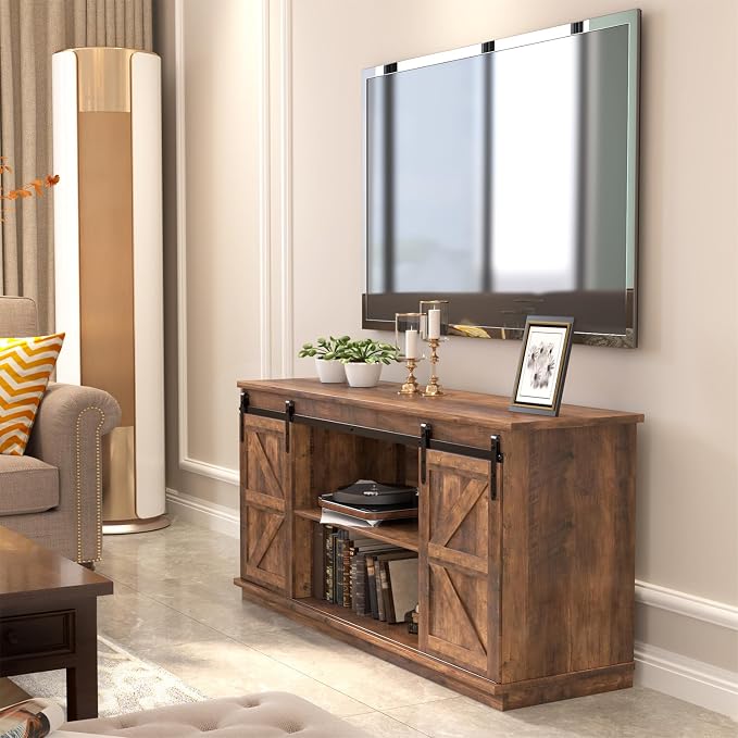JUMMICO TV Stand for 65 Inch TV, Entertainment Center - Image 3
