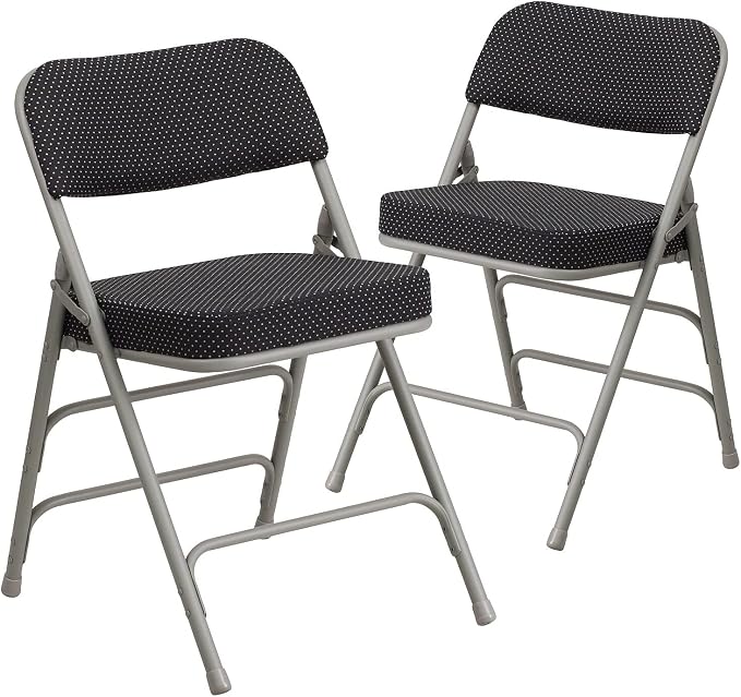 Flash Furniture 2 Pack HERCULES Series Premium Curved Triple Braced & Double by FlashFurniture