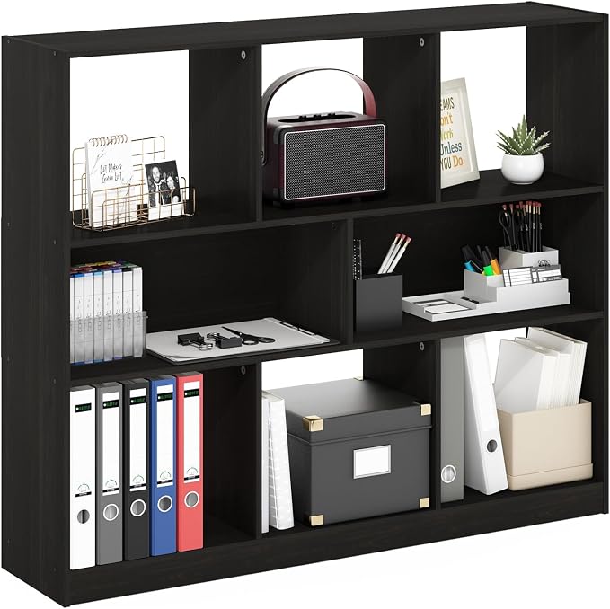 Furinno DALY Book Shelf, 8-Cube Bookshelf, Horizontal Cube Storage Organizer - Image 3
