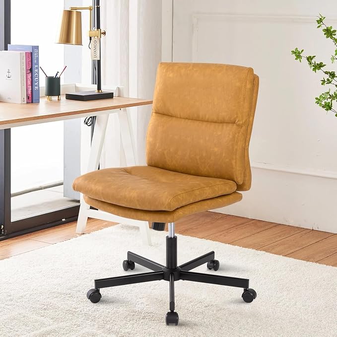 LUCKWIND Armless Office Desk Chair by LUCKWIND