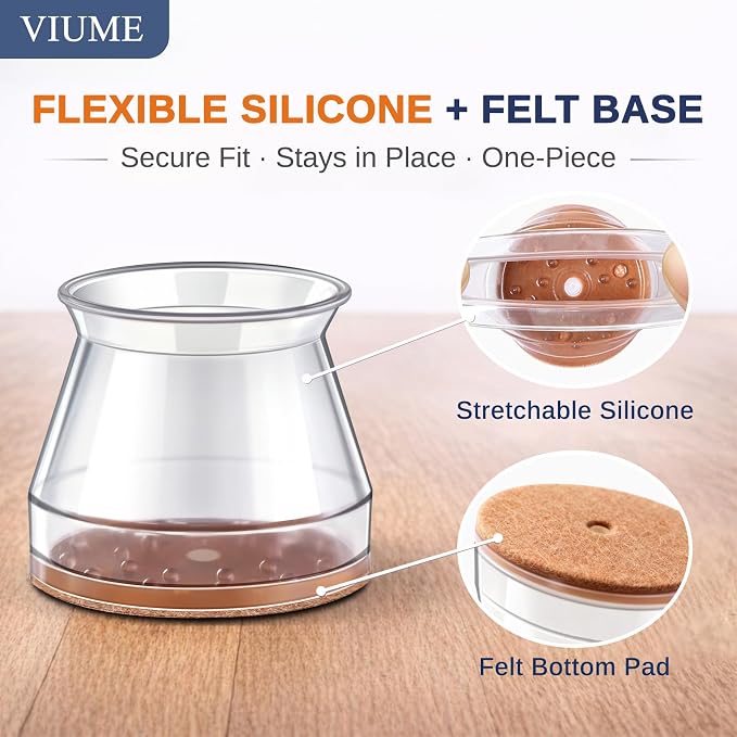 VIUME 32 Pcs Chair Leg Floor Protectors - Image 8