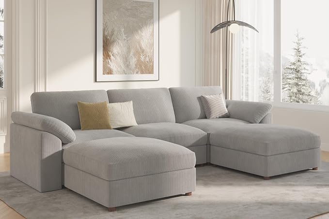 EASE MOOSE Oversized Modular Sectional Sofa, Extra Large U Shape Sectional - Image 4