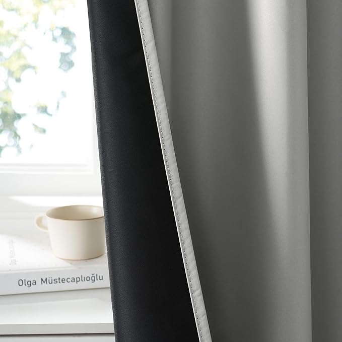 RYB HOME Bedroom Blackout Curtains 84 inches Long, 100% Blackout Thermal - Image 3