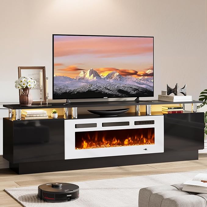 70" TV Stand for Living Room, Modern Entertainment Center & Media Console by Unknown
