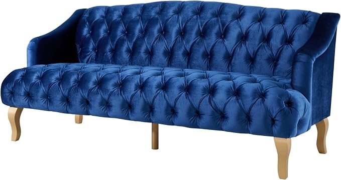 Christopher Knight Home Minxi Velvet Upholstered 3 Seater Sofa Couch, Wooden - Image 5