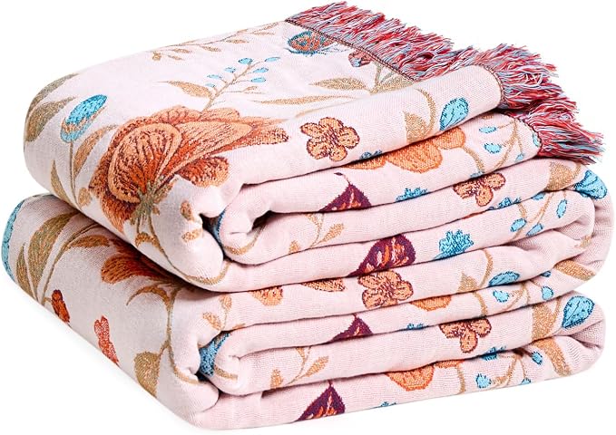 LUTBM Boho Throw Blanket for Bed Cotton Summer Blankets Twin Size for Bedroom by LUTBMFindYourFreeSpiritatHome