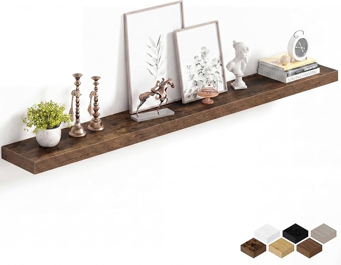 Fun Memories 55Inch Long Floating Shelves, 8 Inch Deep Shelves by FunMemories