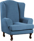 Turquoize Wingback Chair Covers 2 Piece Wing Chair Slipcover Stretch Slipcovers by Turquoize