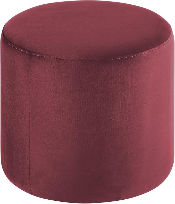 Studio Living® 19” Wentworth Ottoman Round Soft Velvet Bench, Stationary - Image 6