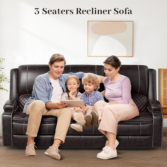 Yolsali 3 Seater Recliner Sofa Set - Image 9
