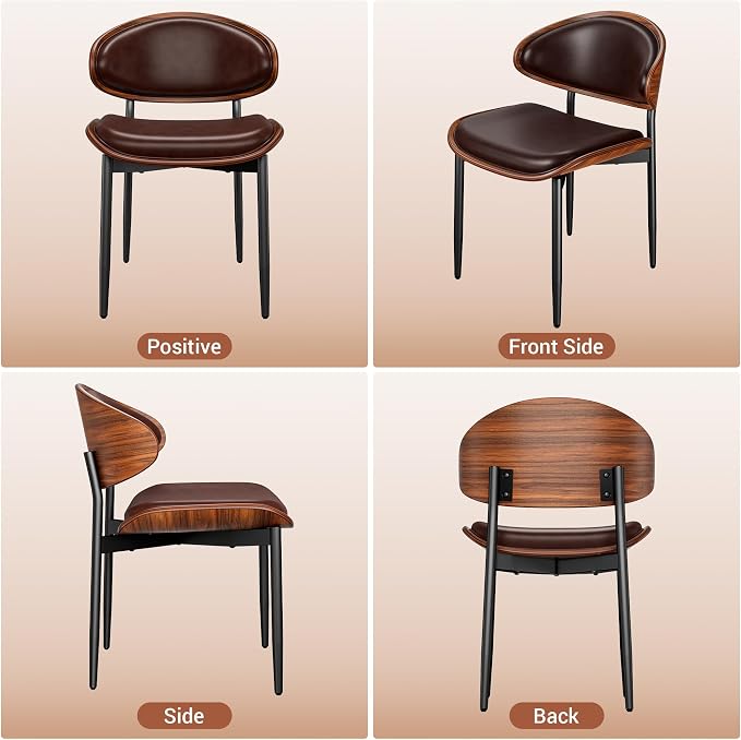 YaFiti Dining Chairs Set of 2, Dining Room and Kitchen Chairs, Mid Century - Image 7