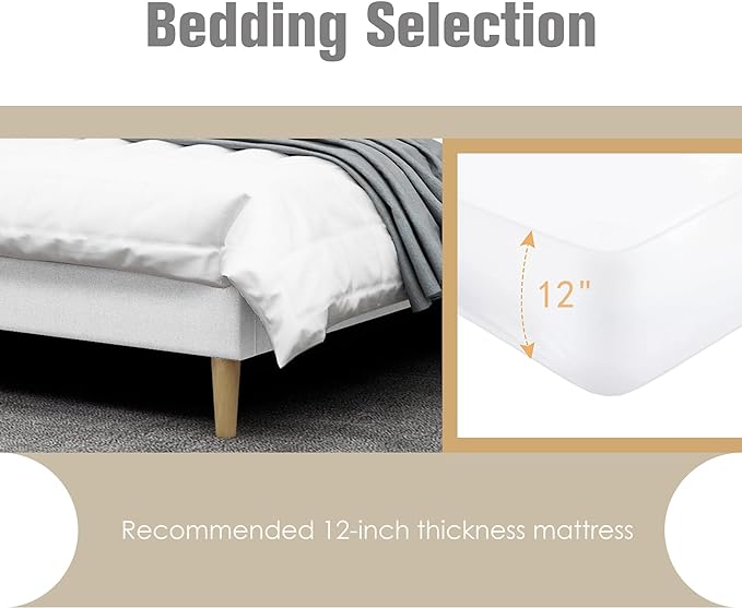 AGARTT Upholstered Platform Bed Frame Twin Size - Image 6