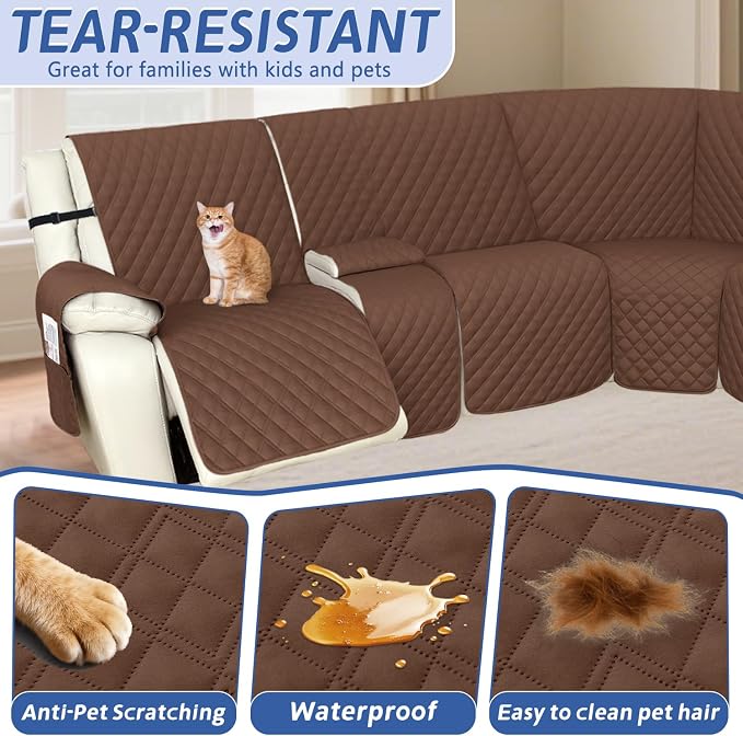 Arfntevss Recliner Sectional Couch Covers 1OO% Waterproof L Shape Sofa Cover - Image 4