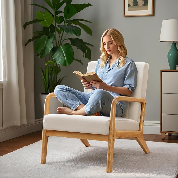 ELUCHANG Mid-Century Modern Accent Chair - Image 3