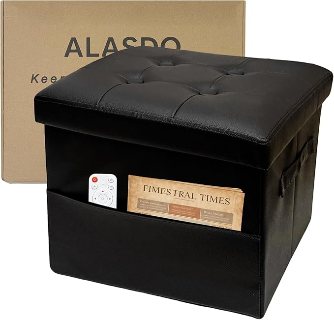 ALASDO Storage Ottoman Footrest Stool Small Ottoman by ALASDO