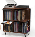 Faesun 3 Tier Flip Top Record Player Stand, Vinyl Record Storage Holds up to by Faesun