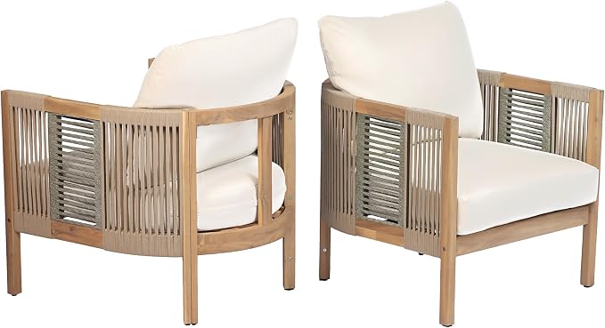 Christopher Knight Home 4-Piece Acacia Wood Patio Furniture Set - Image 10
