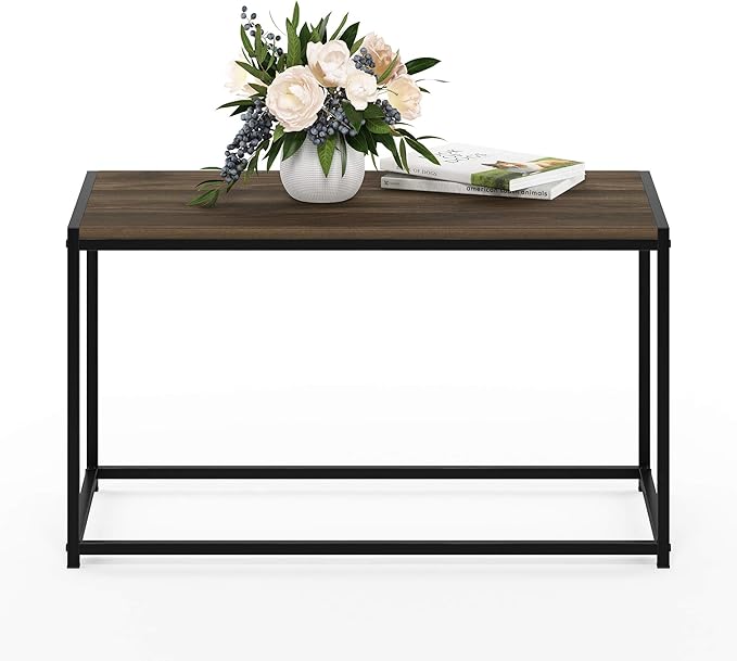 FURINNO Camnus Modern Living Coffee Table, Columbia Walnut - Image 4