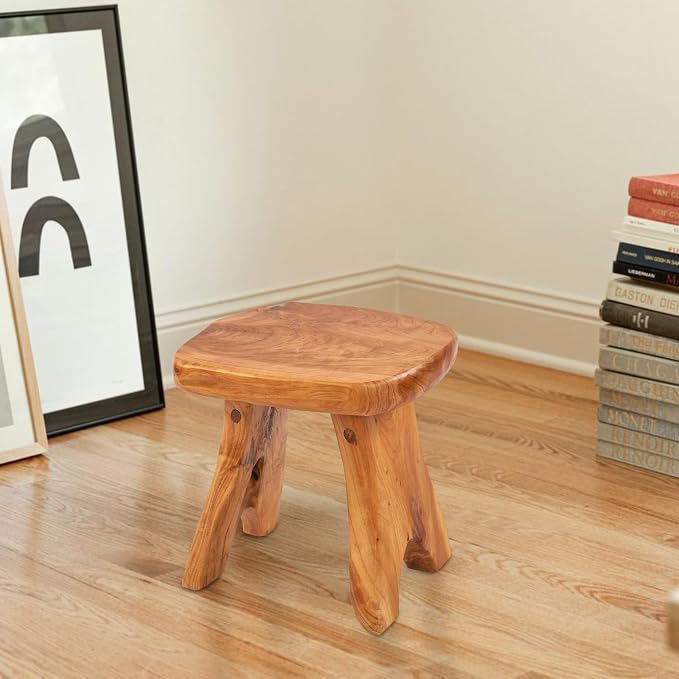 Greenage Cedar Roots Wooden Stool Naturally Shape 10" x 13.5" x 12.2" H Wood - Image 7