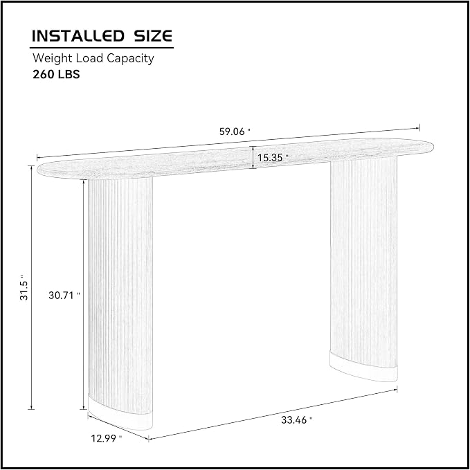59.06" Narrow Console Table for Living Room - Image 2