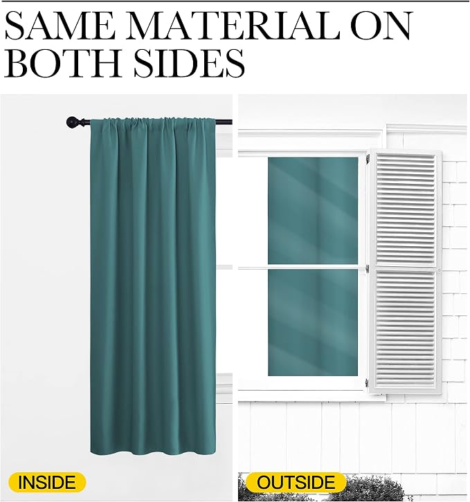 NICETOWN Kitchen Curtains, Privacy & Light Block Out Window Curtains & Drapes - Image 6