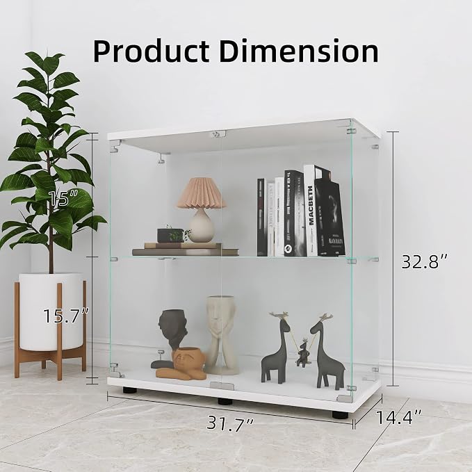 LFT HUIMEI2Y Glass Display Cabinet 2-Shelf - Image 2